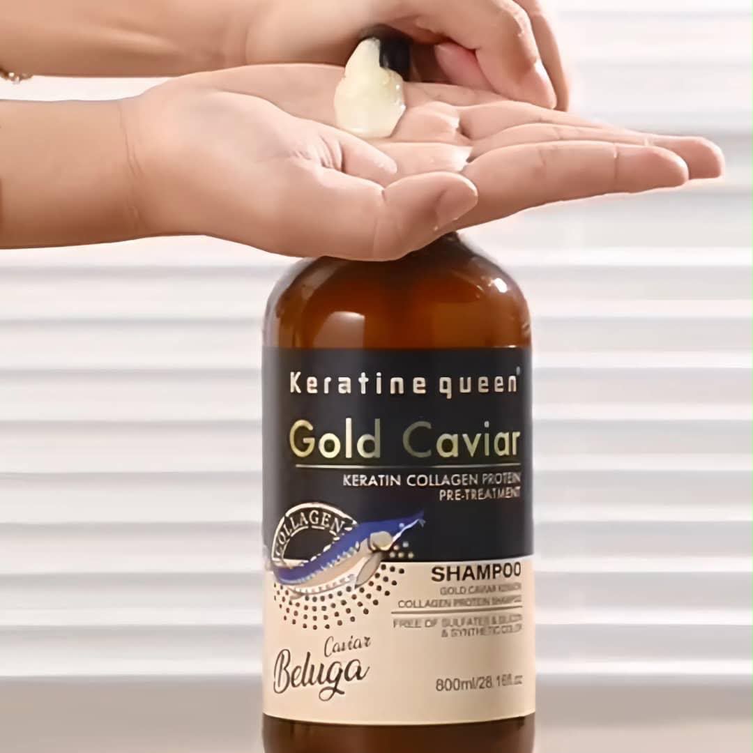 Gold Caviar Luxury Nourishing Shampoo (800ml) – Gentle Cleansing & Damage Repair