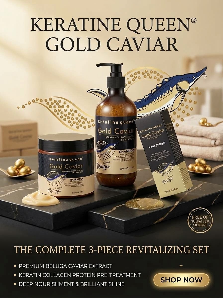 Gold Caviar Luxury Hair Serum (100ml) – Deep Nourishment & High Shine